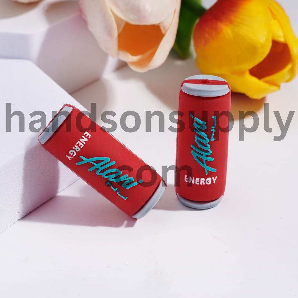 3D Energy Drink in Various Colors Silicone Focal Beads