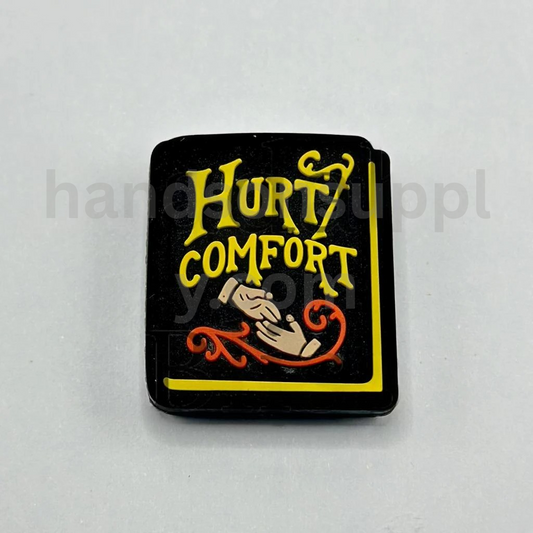Spiritual Healing Book Design with Yellow Hurt Comfort Text Silicone Focal Beads