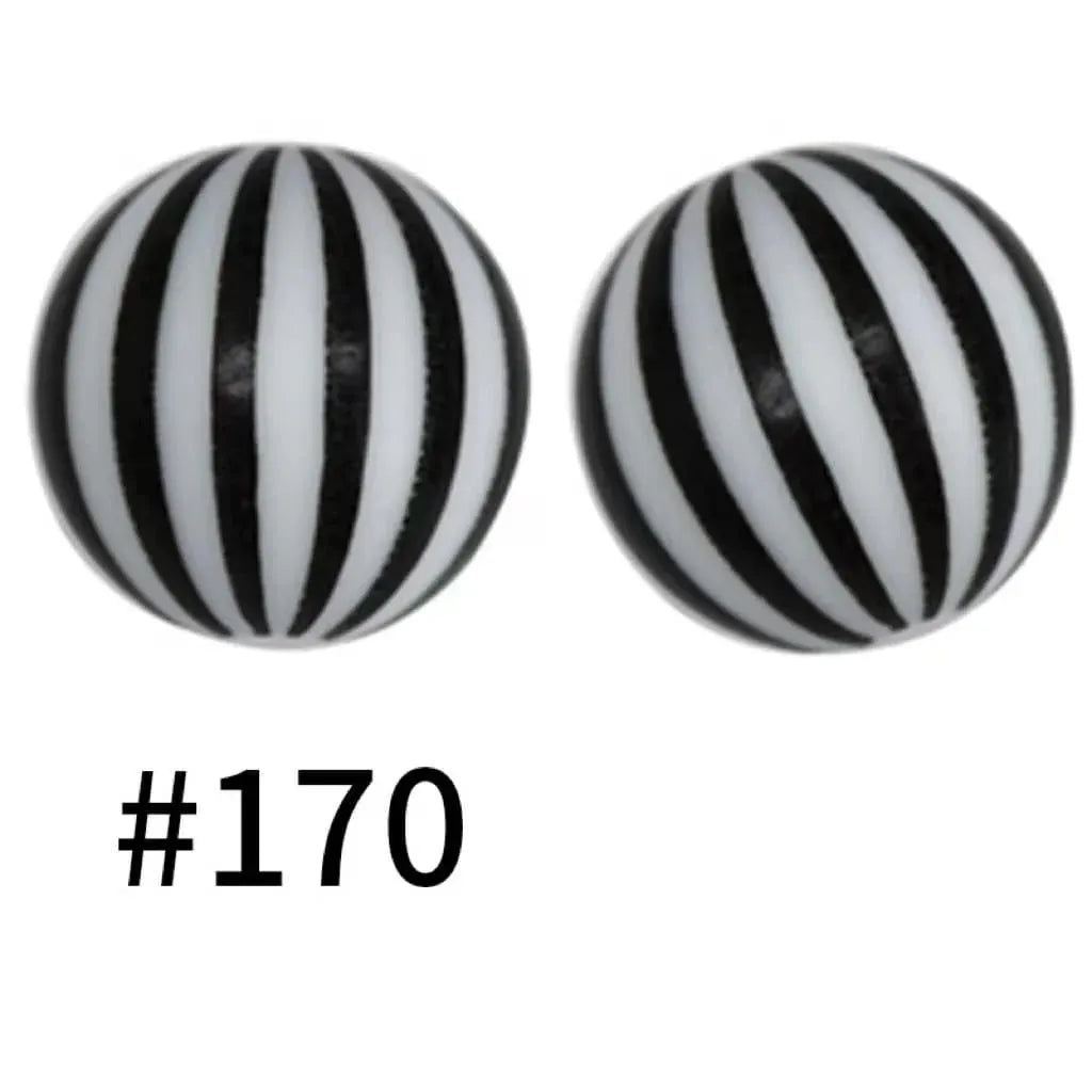 Round Printed Silicone Beads 15 mm