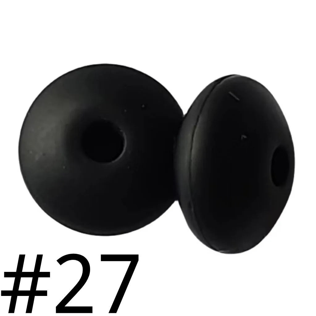 Silicone Lentil Beads Spacers 12mm