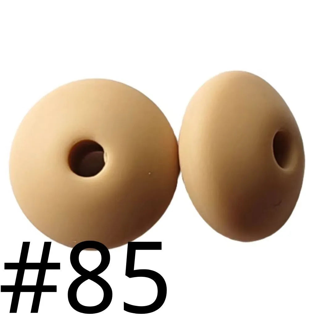 Silicone Lentil Beads 12mm