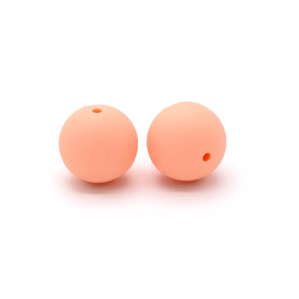 Silicone Beads, Solid Colors, 15 mm