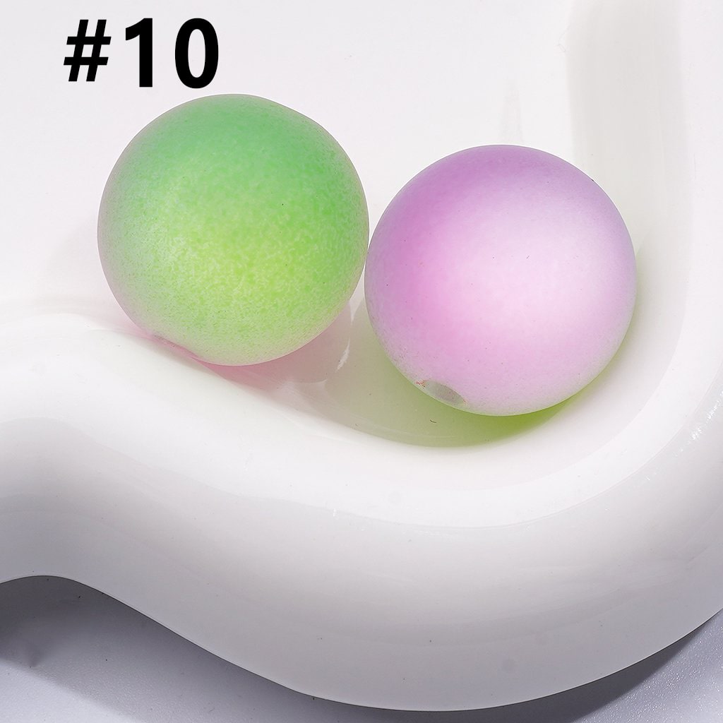 Oversized Frosted Matte Cat Eye Beads – Dual-Color Acrylic, 20MM