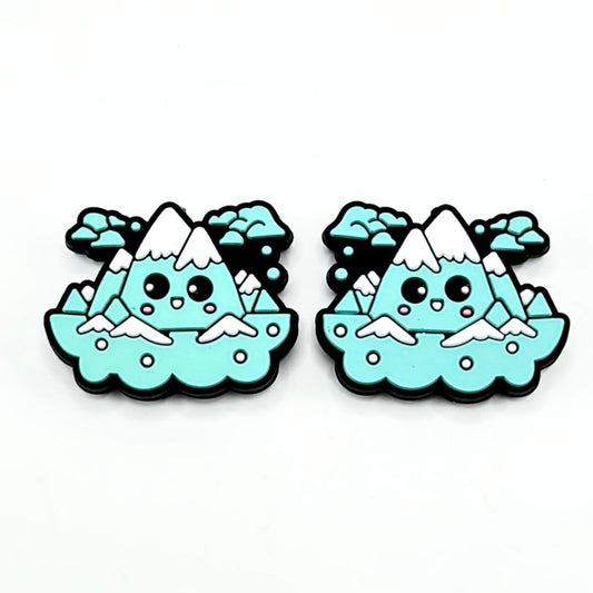 Sea Ocean Glacier Vivid Iceberg Snow Mountain Silicone Focal Beads