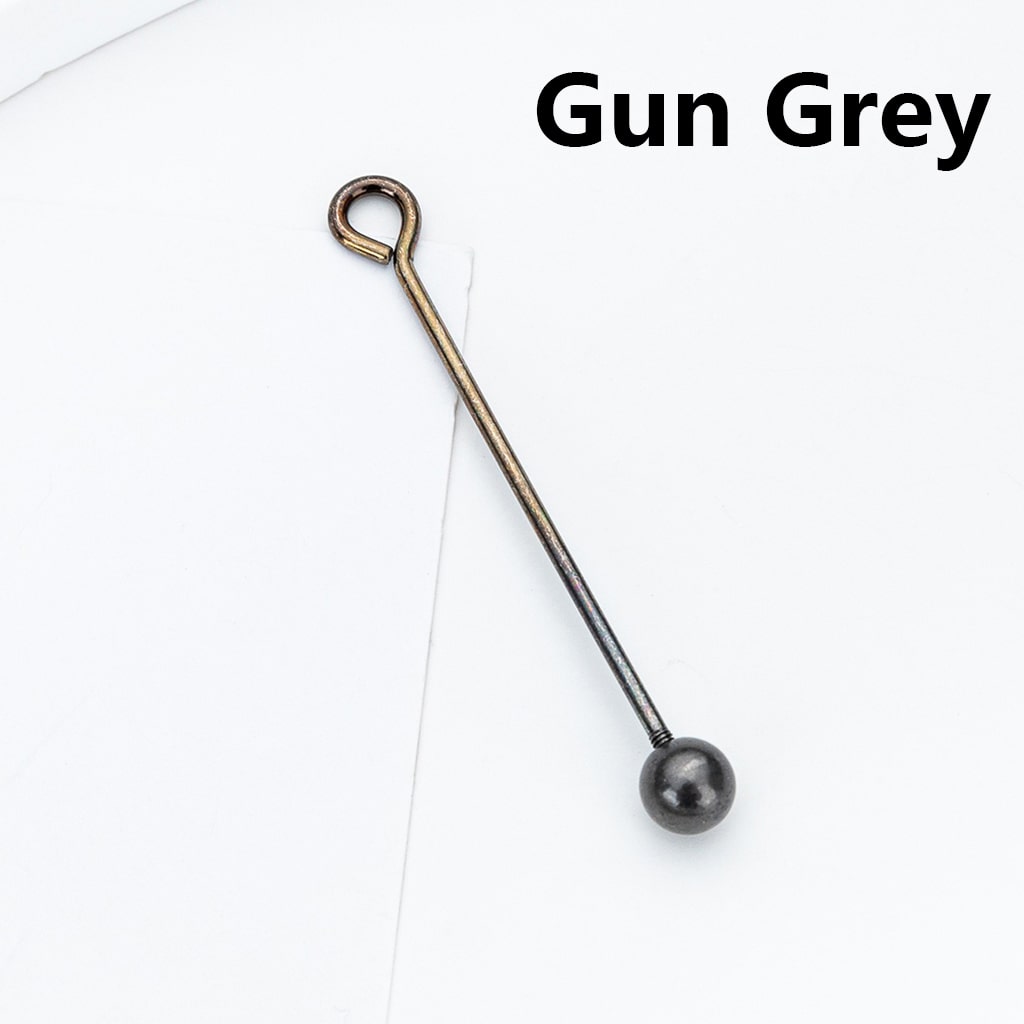 DIY Beadable Sterling Alloy Pearl Bead Detachable Spiral Needle  9-Pin Jewelry Accessories 48MM