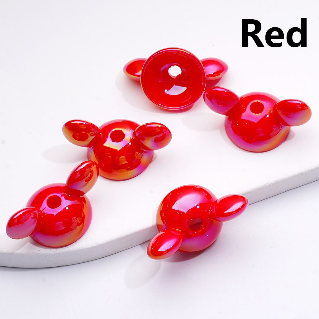 Cartoon Mouse Hat Acrylic Bead Caps Random Assorted Mix