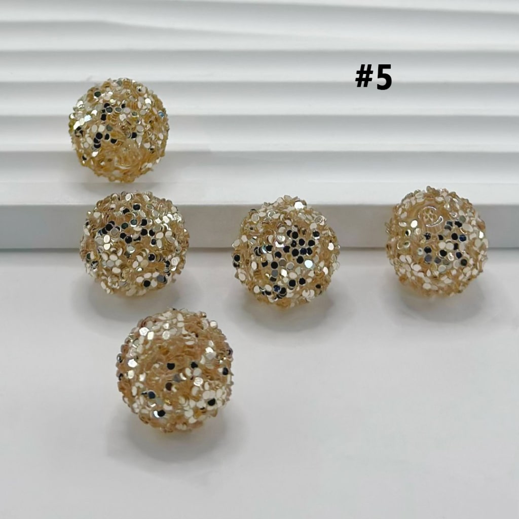 Sparkling Rhinestone Sugar Beads 16mm