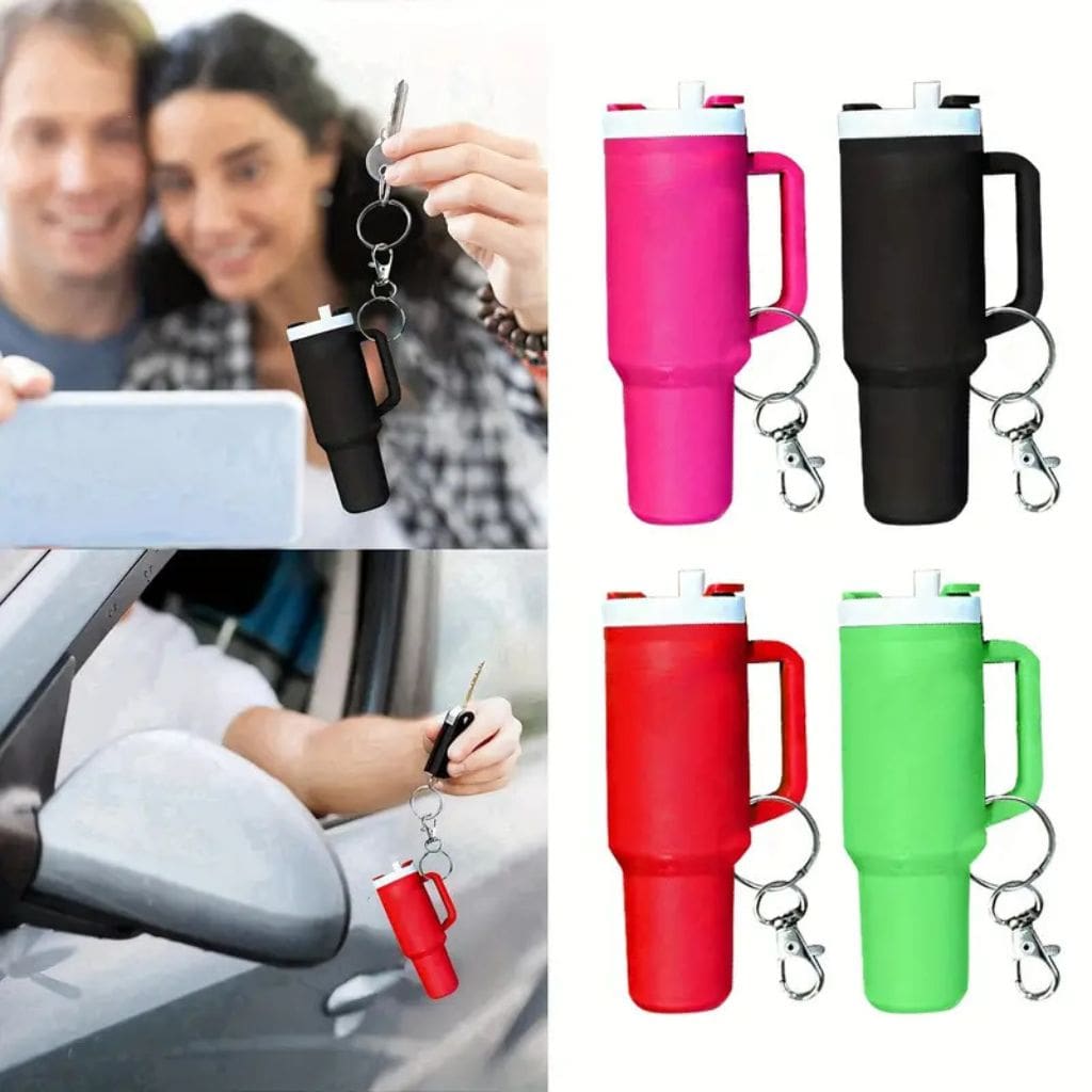 Tumbler Keychain Chapstick Holder, Mini Tumbler Chapstick Holder, Size 1053cm