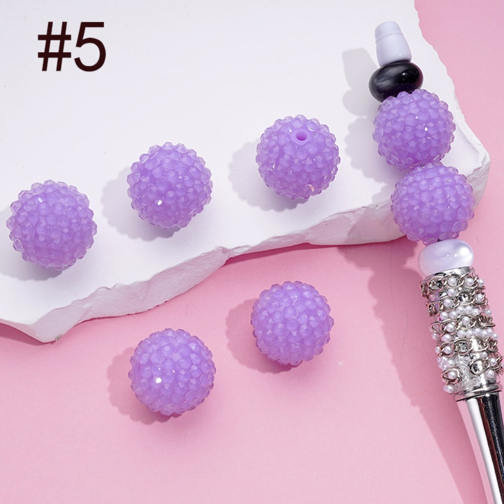 Cute Jelly Color Rhinestones Acrylic Beads, 20MM