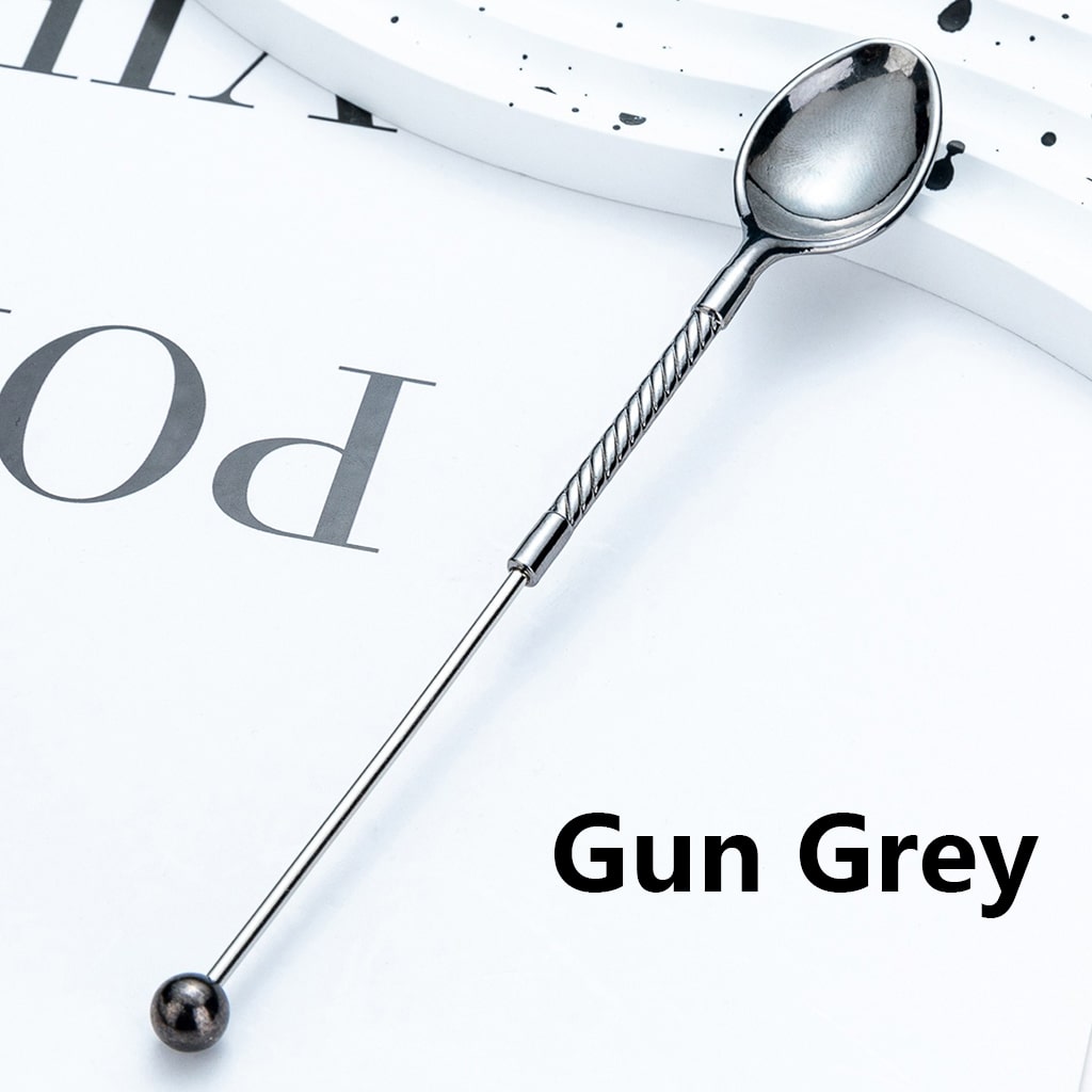 Diy Beadable Mini Cute Metallic DIY Spoon 151MM Random Mix