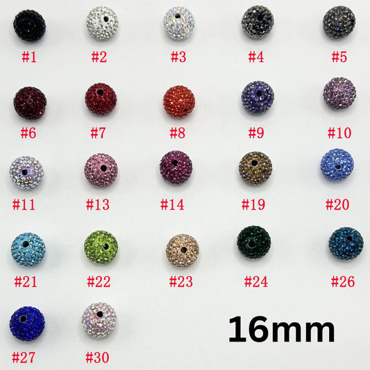 Colorful Rhinestones with Clay Beads, 16mm, Please Read Description