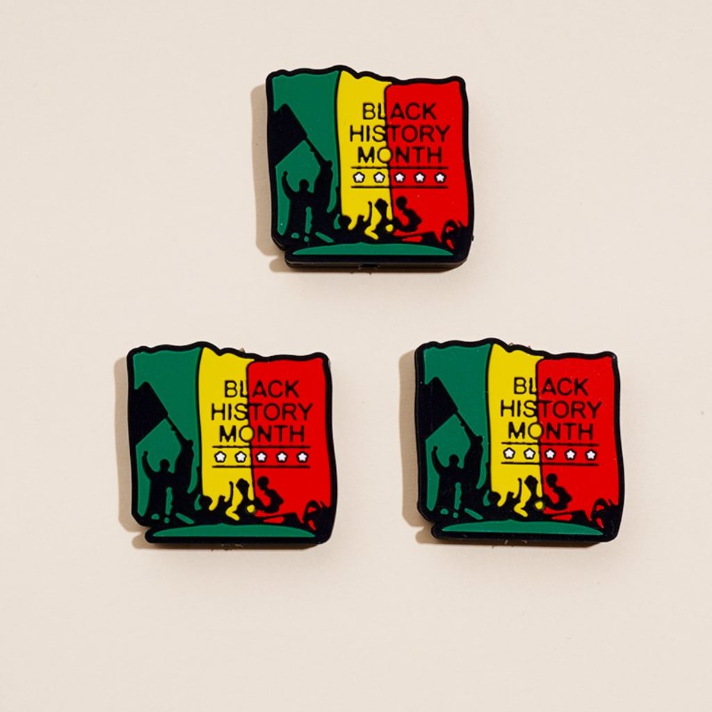 Juneteenth Black History Month Silicone Focal Beads