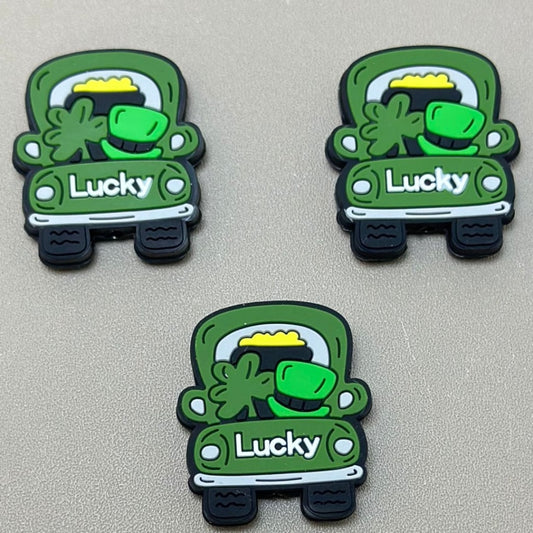 Clover Hat Saint Patrick's Day Lucky Green Vehicle Car Silicone Focal Beads