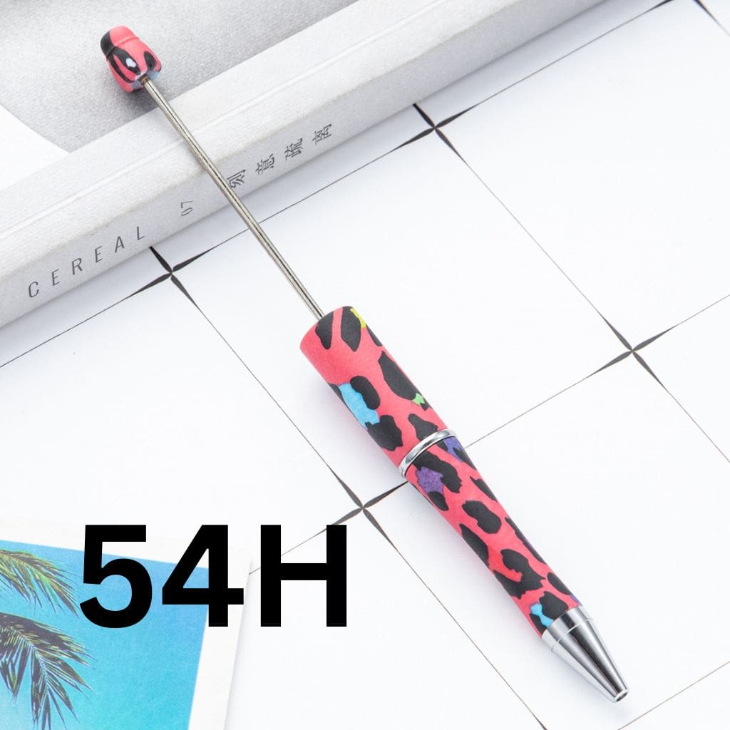 Black and Pink Printed Beadable Pens Number 54H
