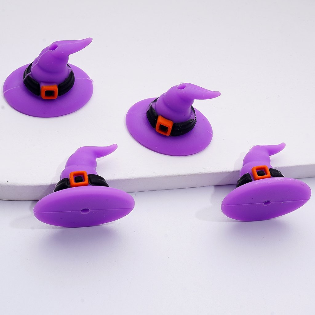 Spooky 3D Halloween Focal Beads – Ghost, Pumpkin, Bat & Haunted House in Silicone