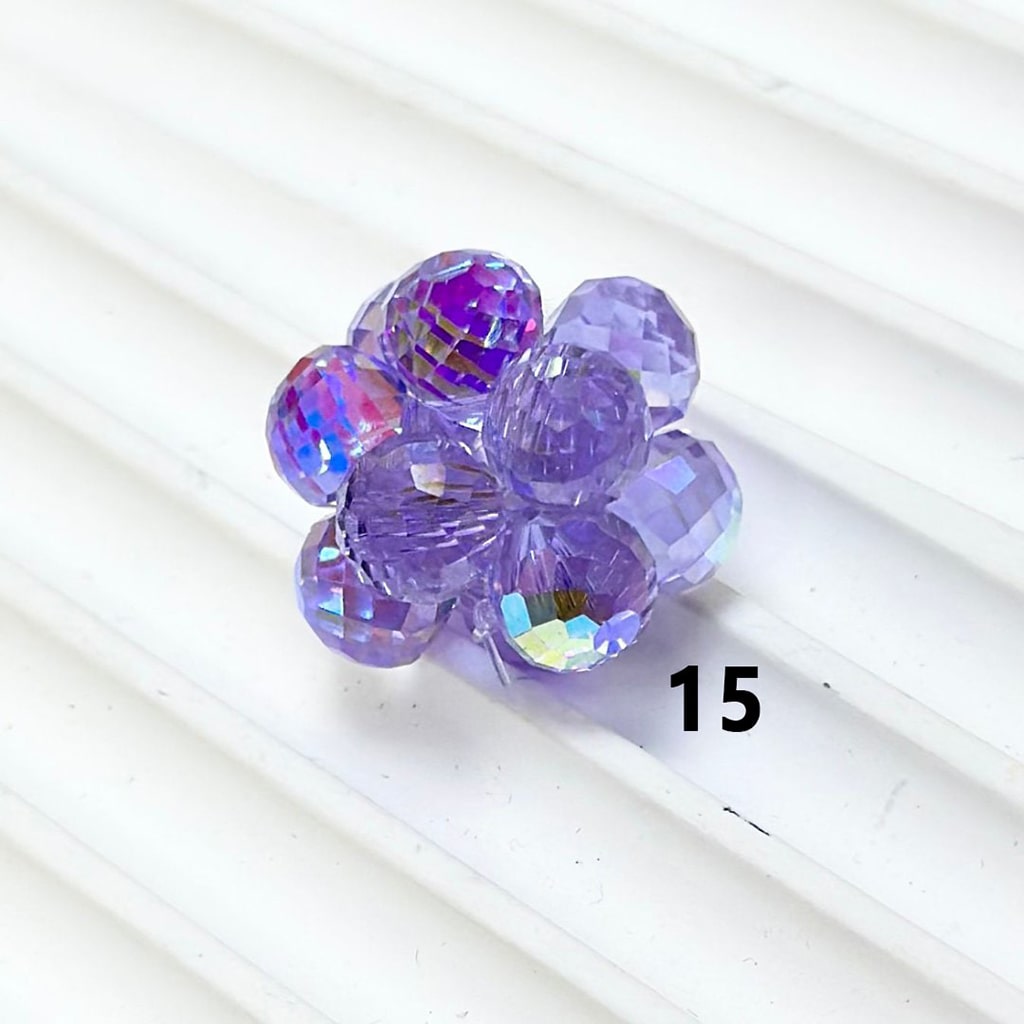 Colorful Water Drop Shape Bling Bling Rhinestones Knots Beads, Around 20MM
