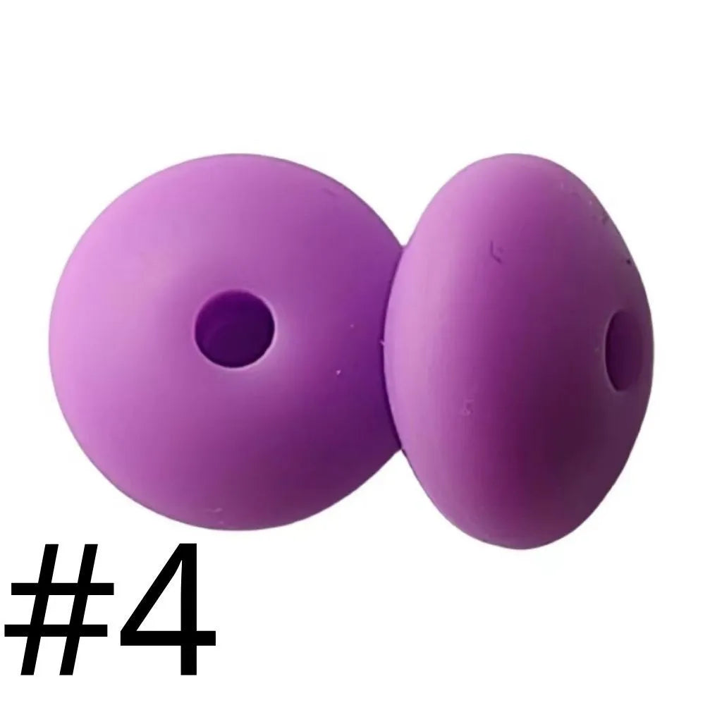 Silicone Lentil Beads Spacers 12mm