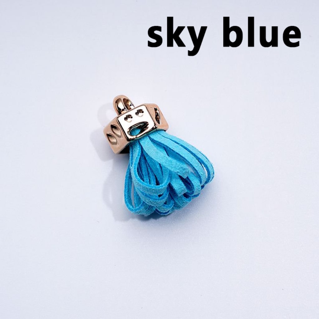 Mini Cute Solid Color Tassels with Rings for Jewelry Accessories, 25MM