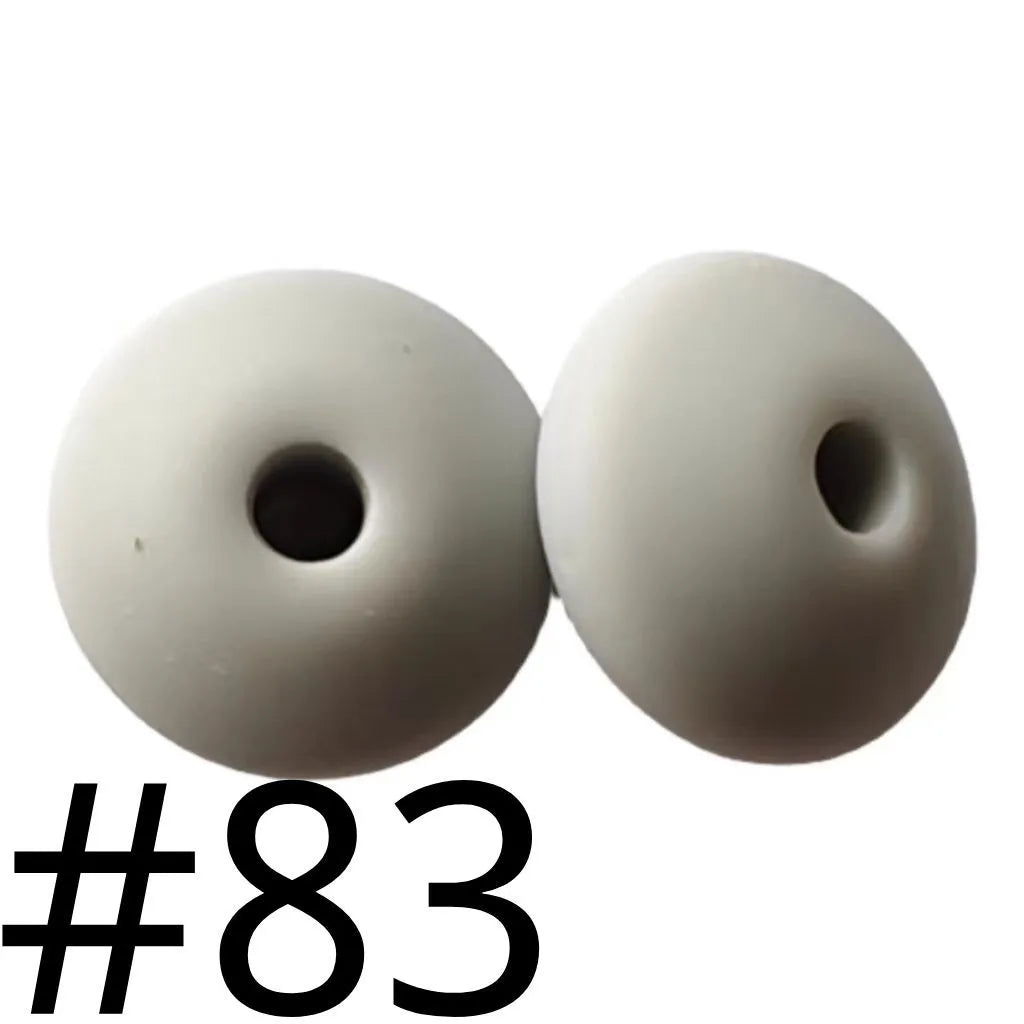 Lentil Silicone Beads Spacers Saucers 12mm