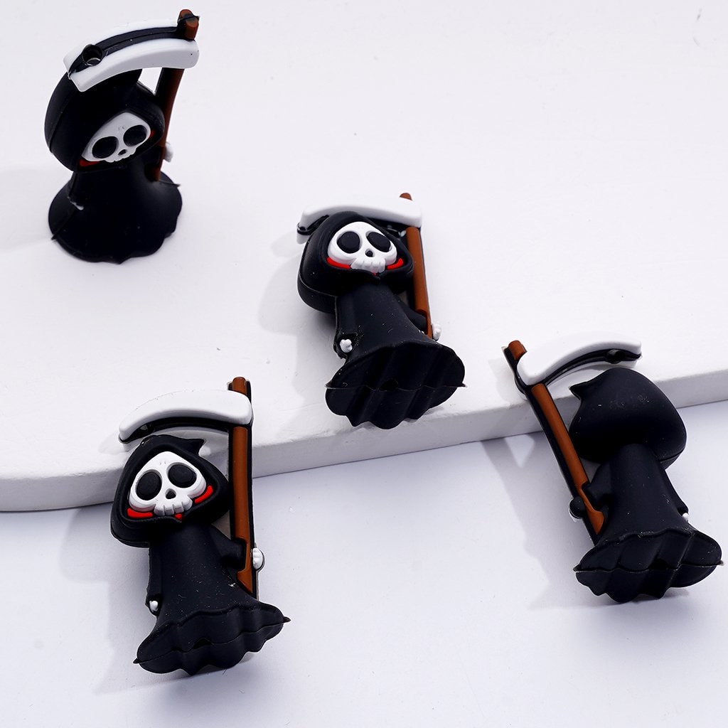 Horrible Eyes 3D Round Halloween Series Boo Pumpkin Death Vampire Mummy Silicone Focal Beads