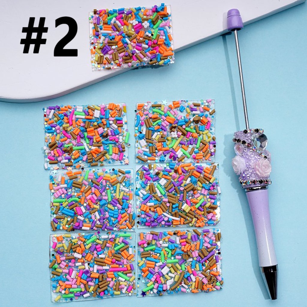 Wraps Tapes DIY Bling Bling with Colorful Mini Sticks for Pen, 78 Small Pieces in 1 Sheet, Please Read the Description