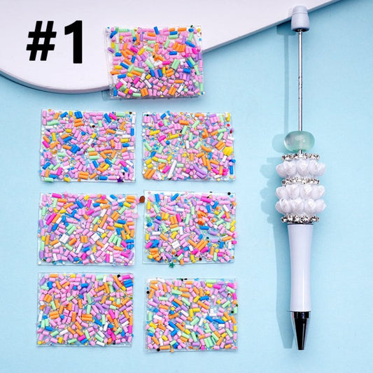 Wraps Tapes DIY Bling Bling with Colorful Mini Sticks for Pen, 78 Small Pieces in 1 Sheet, Please Read the Description