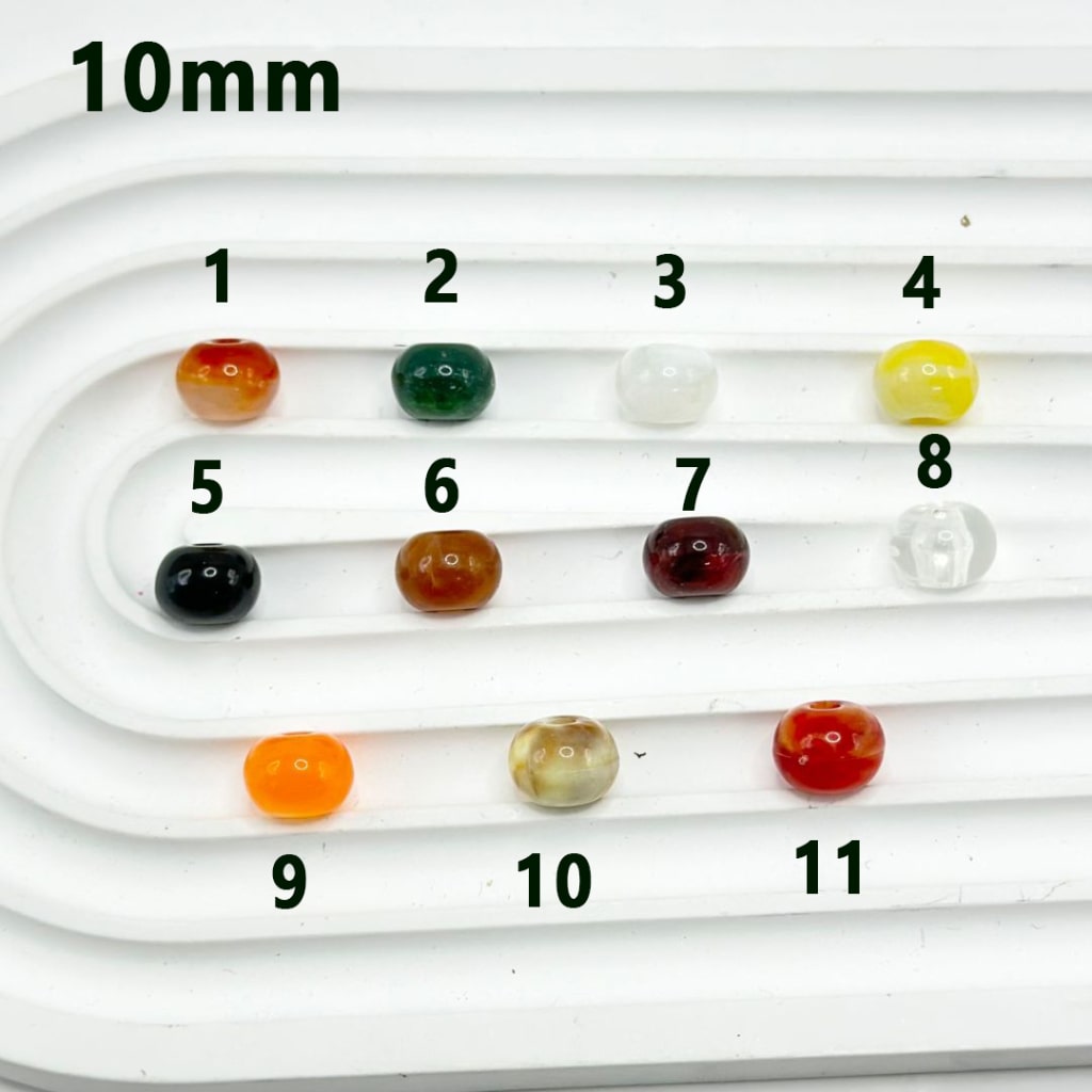 Multi-Color Wheel Mini Cute Acrylic Beads, 10MM