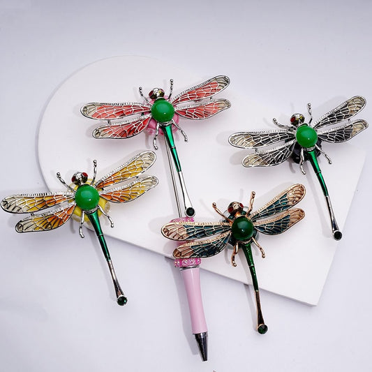 Silver Alloy Dragonfly Clay Beads Embellished with Shiny Rhinestones, Butterflies, Flowers, White Pearls, and Hearts, Around 85*91MM