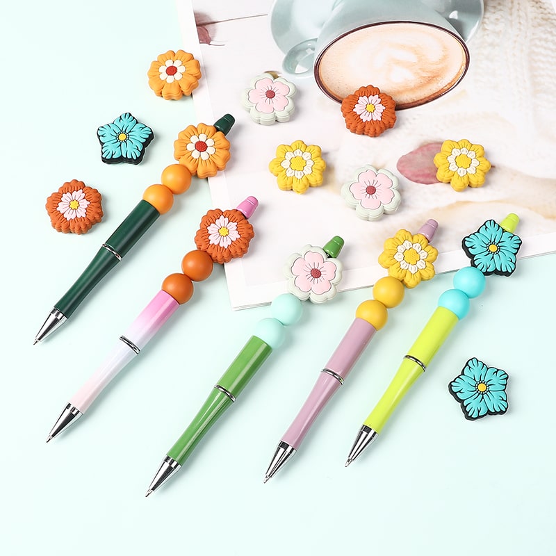Colorful Mini Flower Series Pastel & Bright Mix Silicone Focal Beads