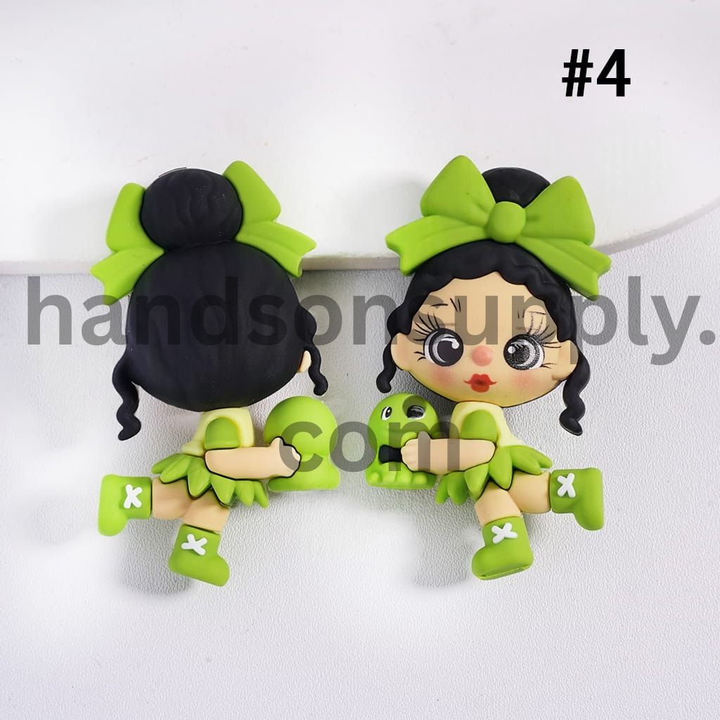 Soft PVC Rubber Princess Girl Figurine Beads Adorable Princess Series Holding Items