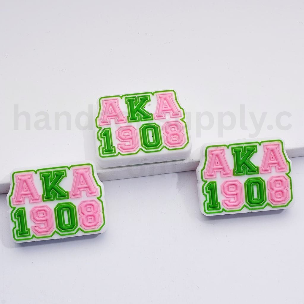 USA America AK 1908 Black Woman Female International Service Organization Silicone Focal Beads