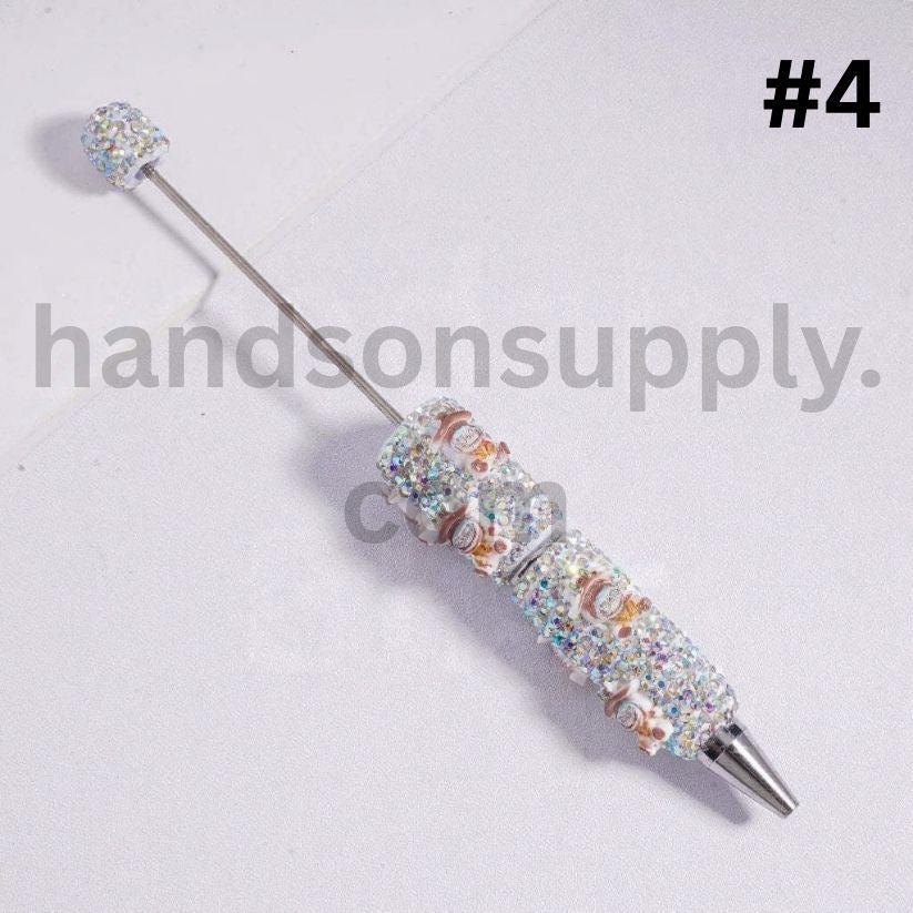 Luminous Labub in Various Costumes Beadable Clay Pen with AB Rhinestones
