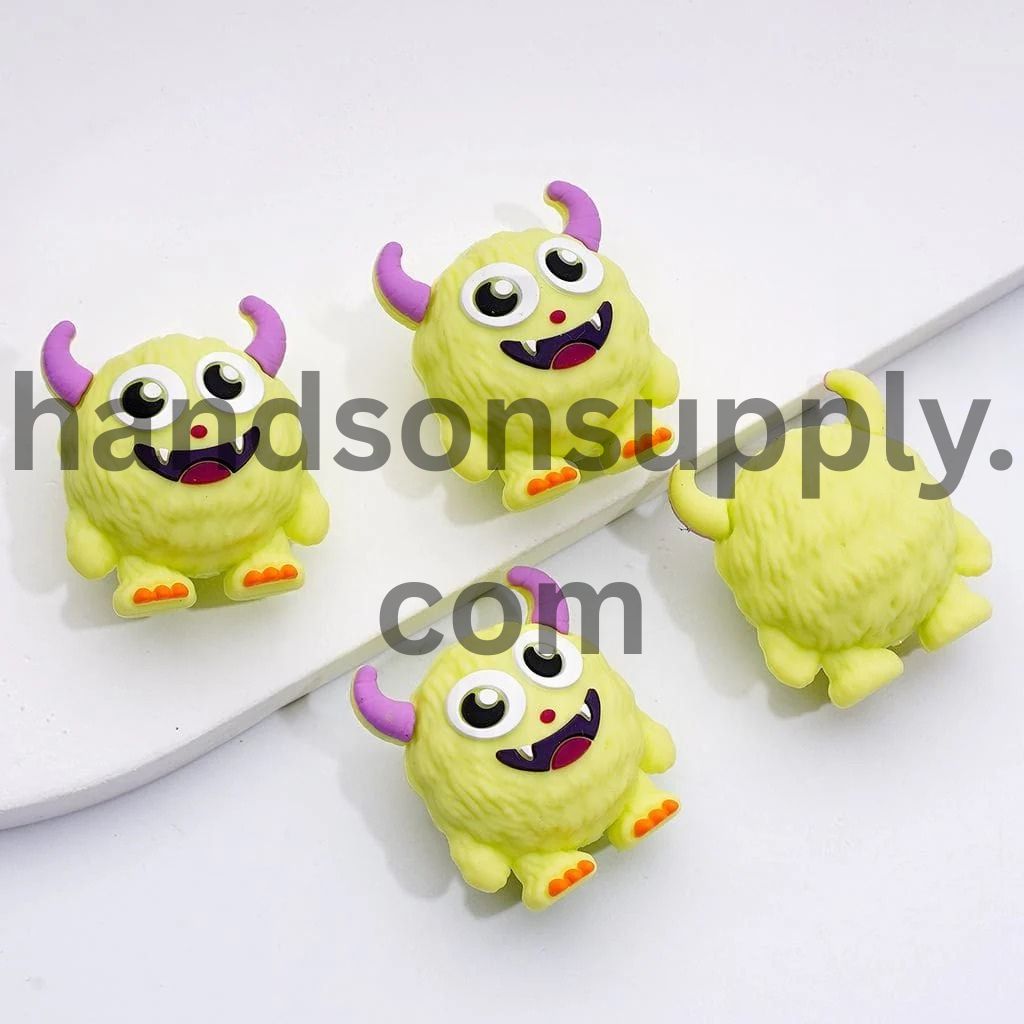 Cute Monster 3D Silicone Focal Beads