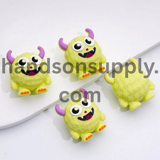 Cute Monster 3D Silicone Focal Beads