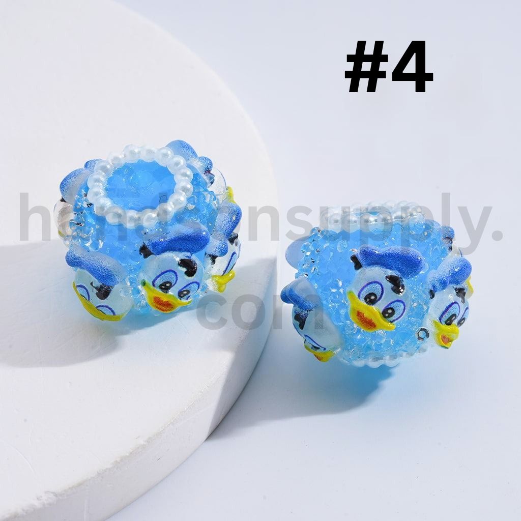 Cute Character Mix Kurom, Monster, Micke, Minni, Toy Bear Sugar Acrylic Beads Multi-Color Around 18*22MM