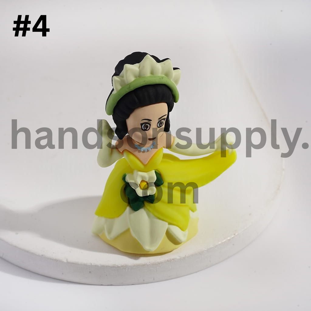 Soft PVC Princess Figurine Holding Skirt Hemline, 43*61MM