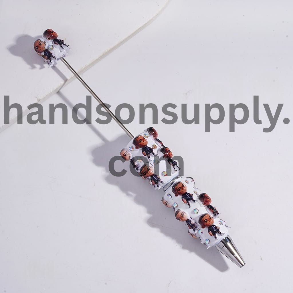 Football Lover Player Series with AB Rhinestones Beadable Clay Pens