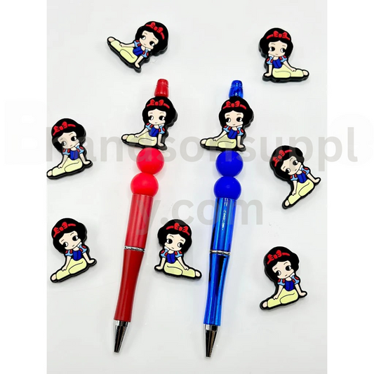 Disne Princess Snow Whit Little Cute Silicone Focal Beads