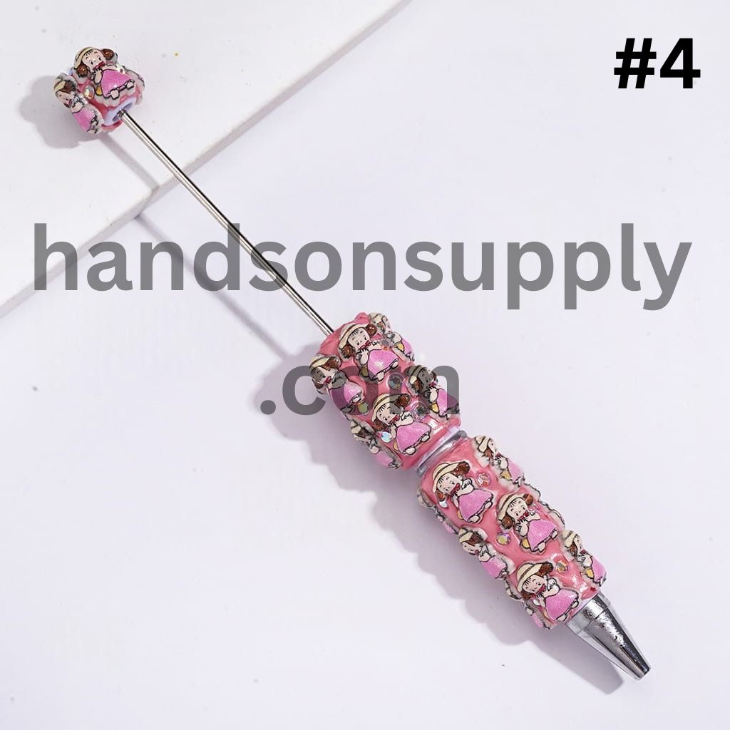 Adorable Japanese Anime Chinchilla Character Series with Sparkling AB Rhinestones Beadable Clay Pens
