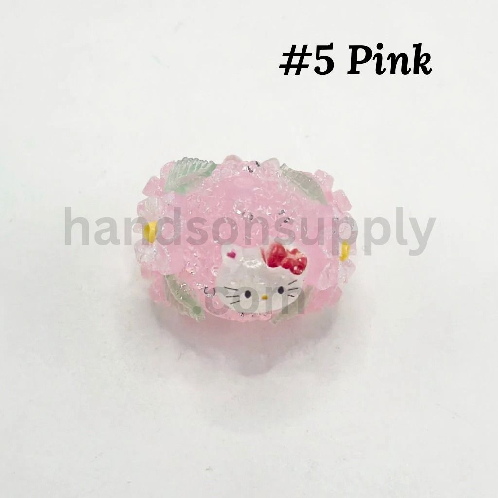 Glow in the Dark Jelly Color Sugar Cartoon Flower Chunky Beads Cute Mixed Characters & Colors, 20MM by 27M