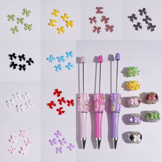 Adorable Mini Bowtie-Shaped Beads for DIY Jewelry Accessories, 10*10MM, Multicolor