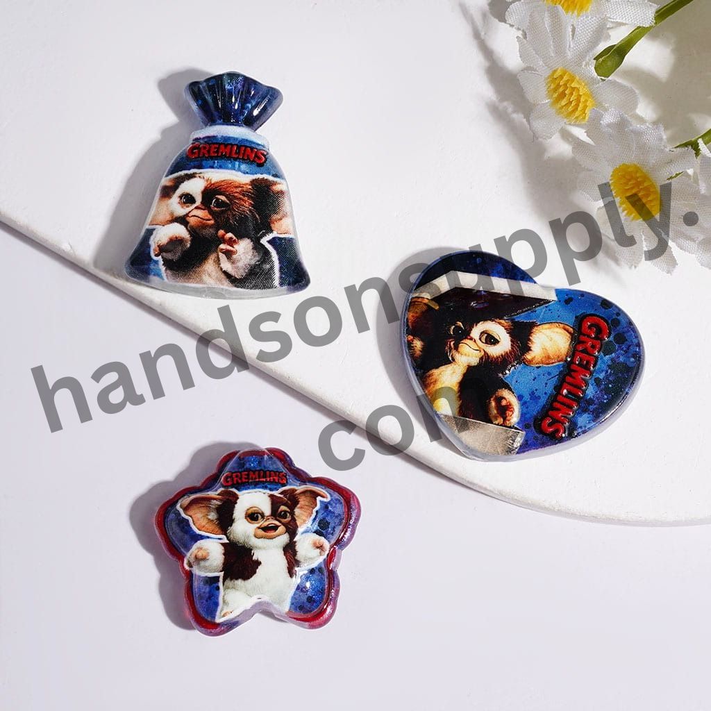 Cute Playful Mini Goblin Character Series Acrylic Beads & Pendants, Various Designs, Random Mix