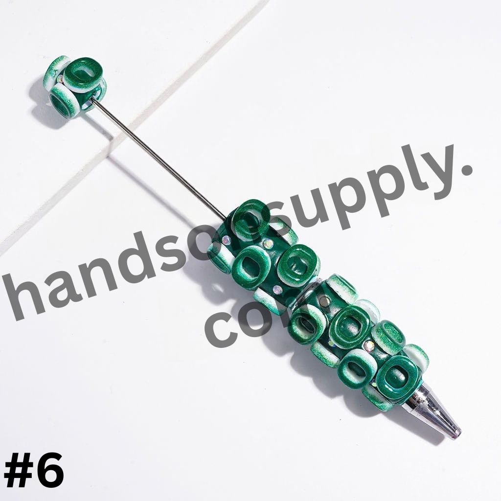 Dynamic Sporty American College Football Team Series with Sparkling AB Rhinestones Beadable Clay Pens