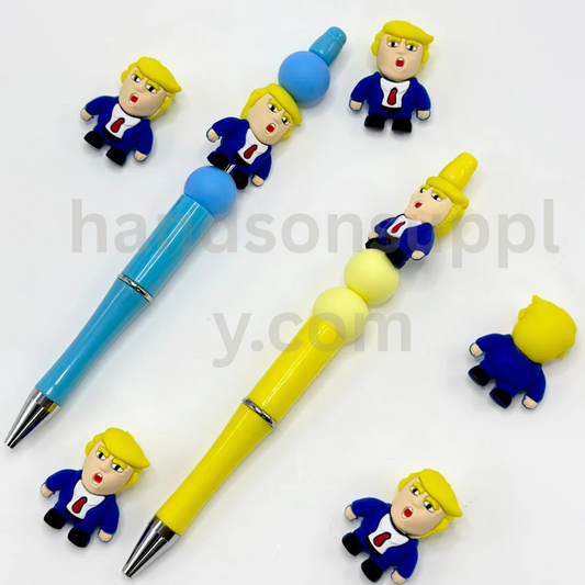 Mini 3D Donal Tramp Character Silicone Focal Beads for Crafts
