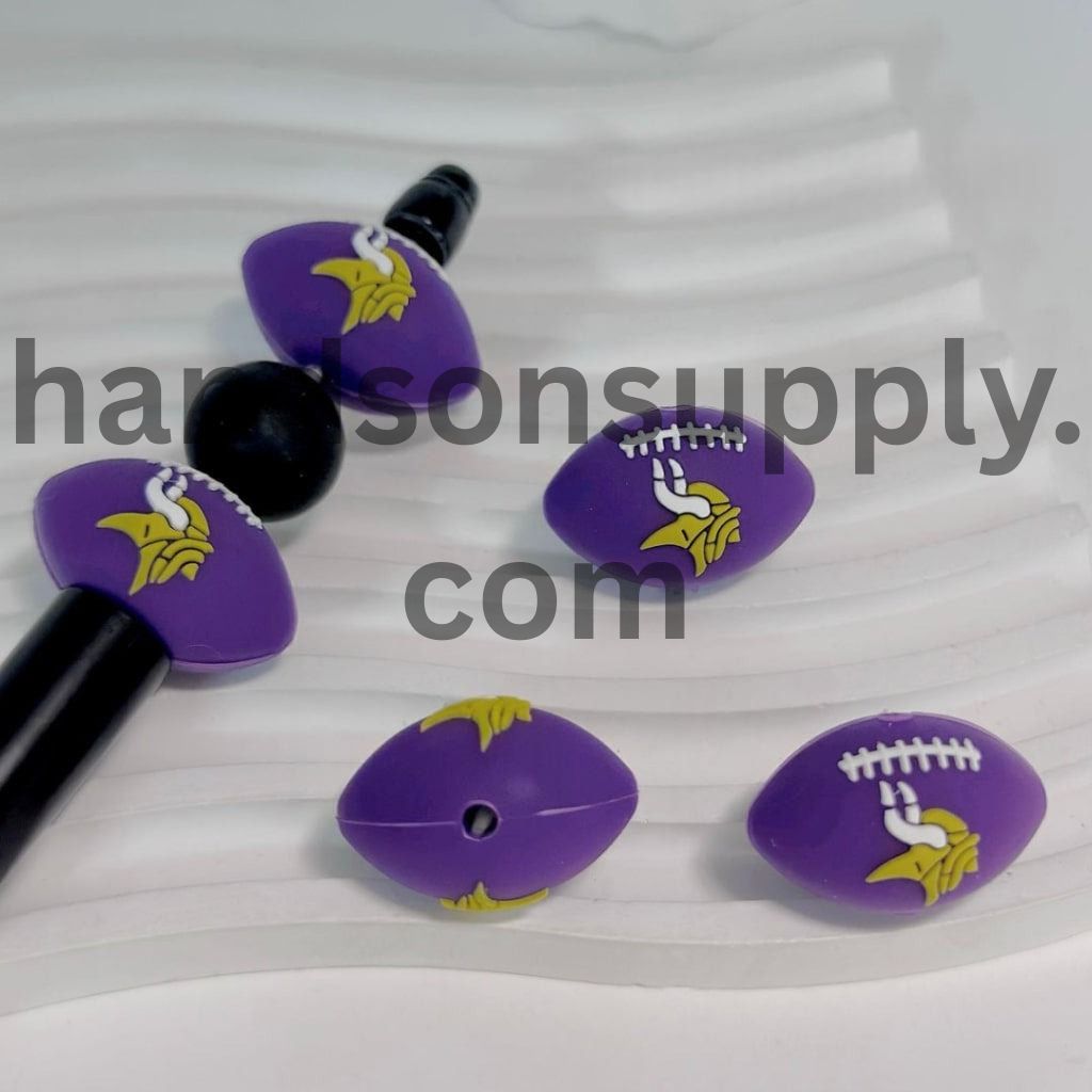 3D USA America Football Teams Silicone Focal Beads