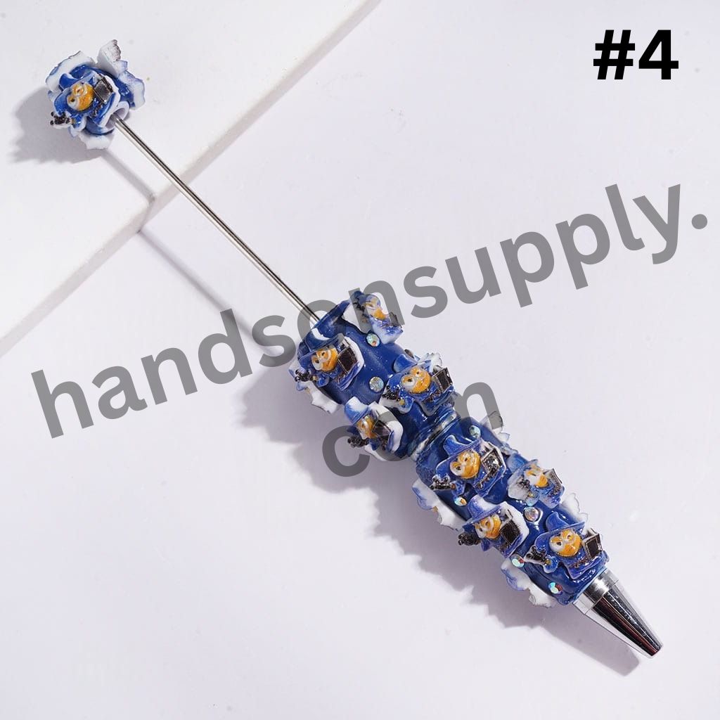 Cheerful Yellow Banana, Shark & Octopus Monster Character Beadable Clay Pens, Assorted Styles