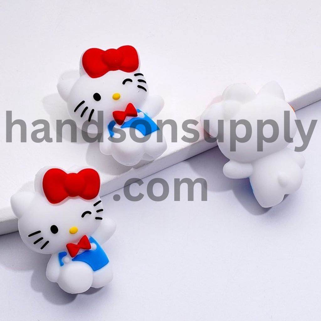3D Mini Adorable Character Family Figurine Series Silicone Focal Beads