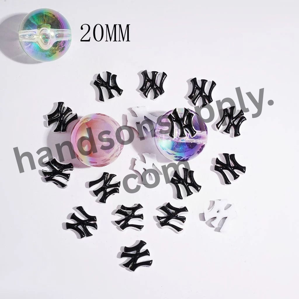 New York Baseball Tiny Acrylic Accessories for Handmade Beads & Pens, Jewelry Making Supplies