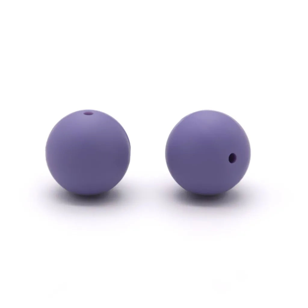 Solid Colored Silicone Beads 15 mm