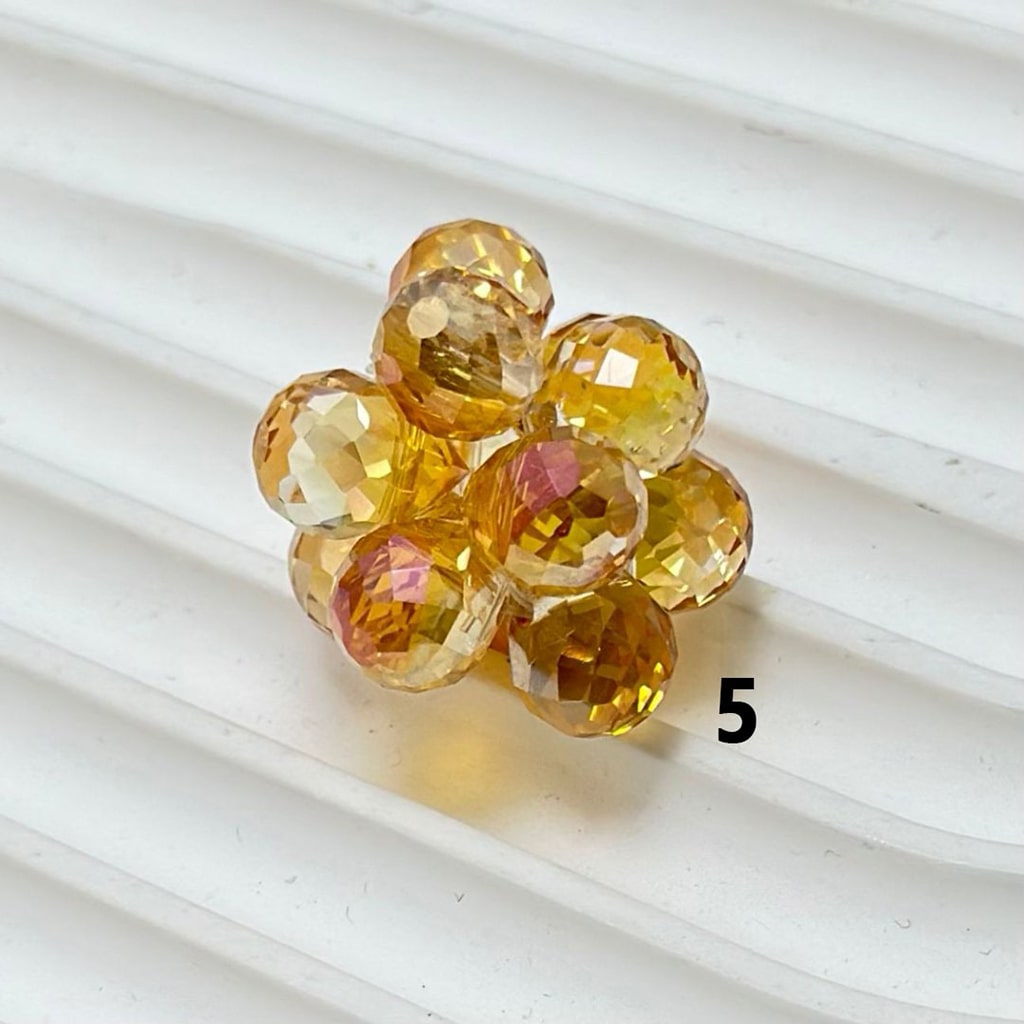 Colorful Water Drop Shape Bling Bling Rhinestones Knots Beads, Around 20MM